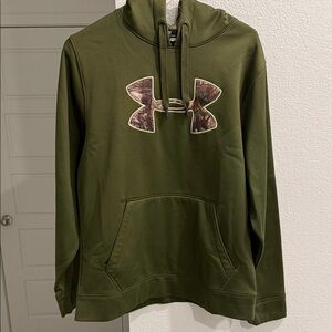 Under Armour Olive Hoodie with Camo Logo